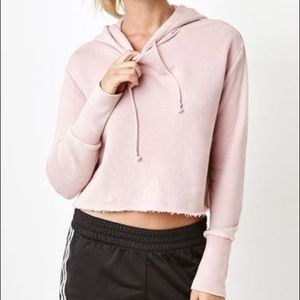Baby pink cropped hoddie